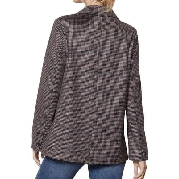 Sanctuary Daily Oxford Blazer Jacket Medium Single Button Plaid Preppy Workday - Picture 6 of 15